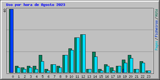 Uso por hora de Agosto 2023